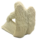 Seated Angel Cradling Baby New Mother Guardian Angel Statue 12.5W