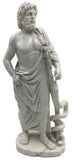 Asclepios from Epidaurus with Attribute Stick with Snake Greek Medicine Statue 8.25H
