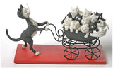 Proud Cat Mom Pushes Carriage Filled with Kittens Le Landeau by Dubout 8L
