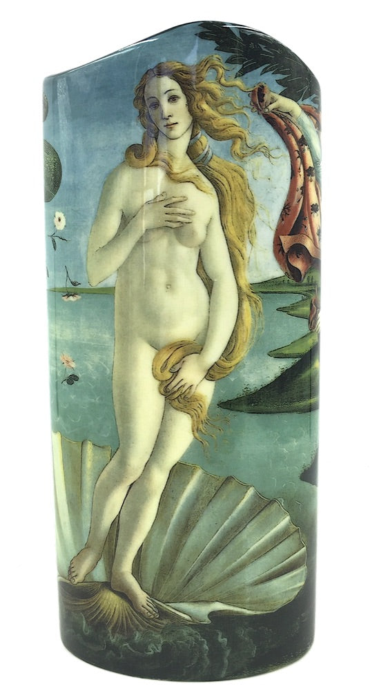 Botticelli Birth of Venus on Shell Renaissance Museum Art Ceramic Flower Vase 9H