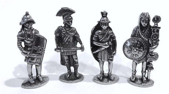 Roman Military Figures Fantasy Gaming or Role Playing Miniature Statue Set of 4 1.5H