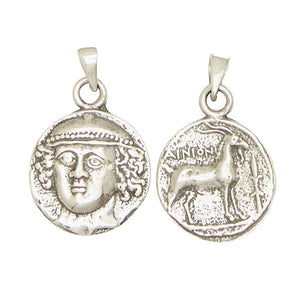 Hermes Mercury Greek Messenger of Gods Olympians Pewter Pendant Charm Unisex Necklace 1H