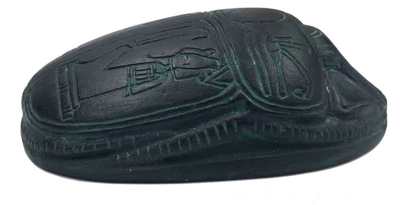 Scarab Egyptian Amulet with Osiris and Wedjat Figurine 3.2L