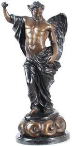 Museumize:Archangel St Michael Standing on Clouds Statue Bronze Metal 19H