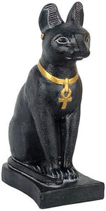 Museumize:Bastet Egyptian Cat Statue 7H, Assorted Colors,Black Basalt
