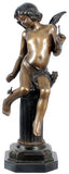 Museumize:Cupid on Column Statue, Lost Wax Bronze - 7944