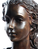 Museumize:Maiden Bust Statue, Lost Wax Bronze - 7894