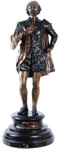 Museumize:Shakespeare Standing Statue, Lost Wax Bronze - 7892