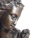 Museumize:Victorian Girl Bust, Lost Wax Bronze - 7920