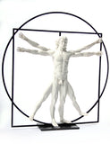 Museumize:Vitruvian Universal Man Image of Perfection Statue by DaVinci White, Assorted Sizes,Medium 8.5H
