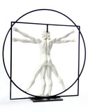Museumize:Vitruvian Universal Man Image of Perfection Statue by DaVinci White, Assorted Sizes