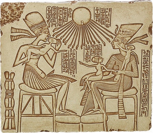 Akhenaton Nefertiti And Daughters Egyptian Portrait Family Scene Wal akhenaton-nefertiti-and-daughters-egyptian-portrait-family-scene-wal