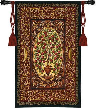 Museumize:Abundance Tapestry Fruit Tree Old World Deep Red 53H