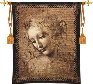 Museumize:Female Head by Leonardo da Vinci Tapestry - 6792