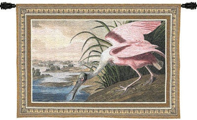Museumize:Spoonbill Pelican Bird at the Seashore Tapestry - 6809