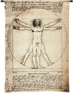 Museumize:Vitruvian Man Universal Man by Leonardo da Vinci Tapestry - 6793